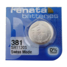 Renata 381 SR1120SW (Original) 1.55V 50mAh Silver Oxide Button Cell Battery