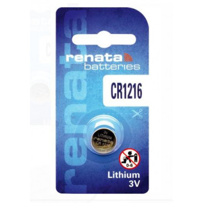 Renata CR1216 (Original) 3V 25mAh Lithium Coin Cell Battery