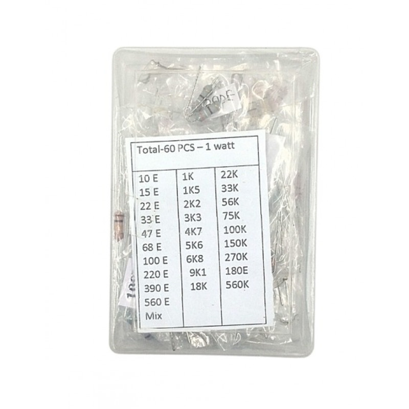 Resistance Box Mix Resistor Pack 1 Watt buy online at Low Price in