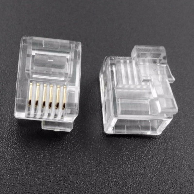 RJ11/12 (6P-6C) Male Plug - 5 Pieces Pack 