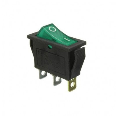 Rocker switch 15A 250V 3PIN Green led Rocker switch 15A 250V 3PIN Green led