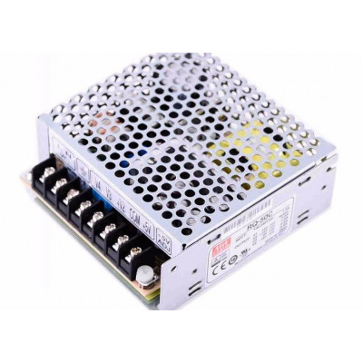 RQ-50C Mean Well SMPS (5V 5A), (15V 1A), (-5V 0.5A) and (-15V 0.5A) - 50W Quad 4 Output Metal Power Supply RQ-50C Mean Well SMPS (5V 5A), (15V 1A), (-5V 0.5A) and (-15V 0.5A) - 50W Quad 4 Output Metal Power Supply