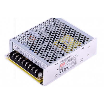 RQ-65D Mean Well SMPS (5V 4A), (12V 1.5A), (24V 1A) and (-12V 0.5A) - 68W Quad 4 Output Metal Power Supply