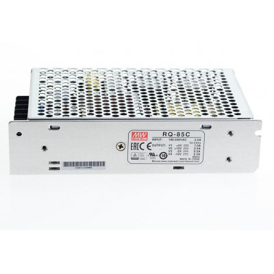 RQ-85C Mean Well SMPS (5V 7A), (15V 2.5A), (-5V 0.5A) and (-15V 0.5A) - 82.5W Quad 4 Output Metal Power Supply