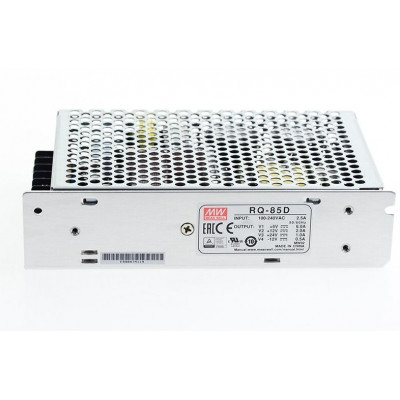 RQ-85D Mean Well SMPS (5V 6A), (12V 2A), (24V 1A) and (-12V 0.5A) - 84W Quad 4 Output Metal Power Supply RQ-85D Mean Well SMPS (5V 6A), (12V 2A), (24V 1A) and (-12V 0.5A) - 84W Quad 4 Output Metal Power Supply