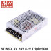 RT-85D Mean Well SMPS (5V 6A), (24V 2A) and (12V 1A) - 90W Triple Output Metal Power Supply