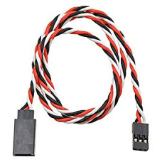 SafeConnect Twisted 100cm 22AWG Servo Lead Extension (Futaba) Cable with Hook