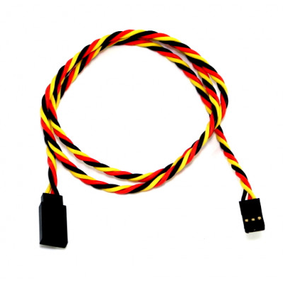SafeConnect Twisted 30CM 22AWG Servo Lead Extension JR Cable SafeConnect Twisted 30CM 22AWG Servo Lead Extension JR Cable