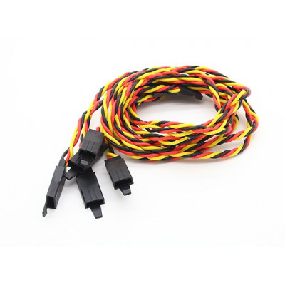 SafeConnect Twisted 45CM 22AWG Servo Lead JR Extention Cable with Hook – 1 Piece SafeConnect Twisted 45CM 22AWG Servo Lead JR Extention Cable with Hook – 1 Piece