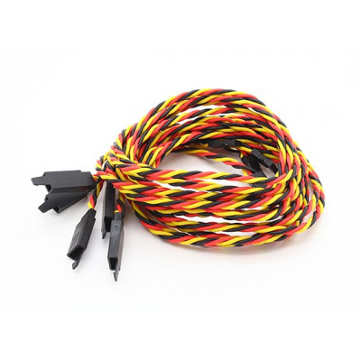 SafeConnect Twisted 60CM 22AWG Servo Lead Extention JR Cable with Hook – 1 Piece SafeConnect Twisted 60CM 22AWG Servo Lead Extention JR Cable with Hook – 1 Piece