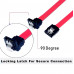 SATA 3.0 Highspeed Hard Disk Data Cable A with Right Angle Connector - Red SATA 3.0 Highspeed Hard Disk Data Cable A with Right Angle Connector - Red