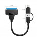 SATA3.0 to USB3.0/Type C 2 in 1 External Hard Disk Data Cable - 50CM SATA3.0 to USB3.0/Type C 2 in 1 External Hard Disk Data Cable - 50CM
