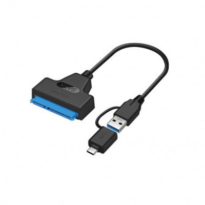 SATA3.0 to USB3.0/Type C 2 in 1 External Hard Disk Data Cable - 50CM SATA3.0 to USB3.0/Type C 2 in 1 External Hard Disk Data Cable - 50CM