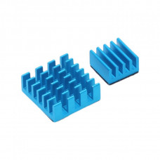 Set of Blue Aluminum Heatsink for Raspberry Pi