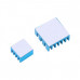 Set of Blue Aluminum Heatsink for Raspberry Pi