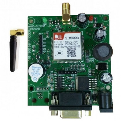 SIM800A GSM GPRS Module with RS232 Interface and SMA Antenna