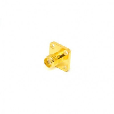 SMA Female Video Connector 4 Hole Square Flange Jack for Panel Mount SMA Female Video Connector 4 Hole Square Flange Jack for Panel Mount