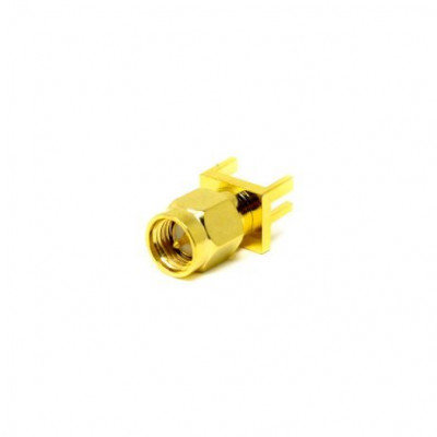 SMA Male Connector Straight Gold Plating 180 Degree Connector Plate Edge Mount SMA Male Connector Straight Gold Plating 180 Degree Connector Plate Edge Mount
