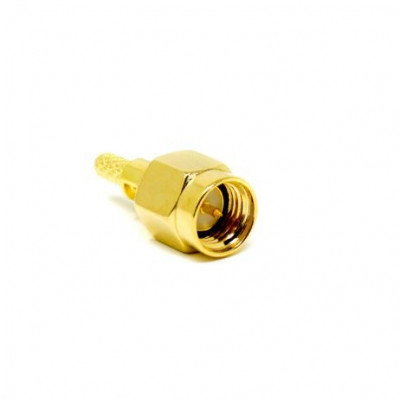 SMA Male Crimp Connector 180 Degree Plug Coaxial RF Connector SMA Male Crimp Connector 180 Degree Plug Coaxial RF Connector