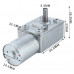Solid Shaft JGY370 DC12V 10RPM/MIN High Torque Self- locking Strong Wheel Tturbine Worm Reduction Motor
