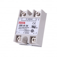 DC To AC SSR-40DA Solid State Relay Module 3-32VDC/24-380VAC 40A DC To AC SSR-40DA Solid State Relay Module 3-32VDC/24-380VAC 40A