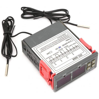 STC-3008 DC12V Dual Display Thermostat Temperature Controller with 1M NTC Probe STC-3008 DC12V Dual Display Thermostat Temperature Controller with 1M NTC Probe