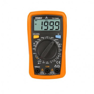 TENMA 72-13440Handheld Digital Multimeter, DC Current, AC/DC Voltage, Continuity, Diode, Resistance, 3.5, 2000