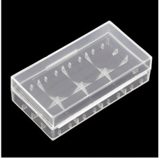Transparent Waterproof 2 x 18650 Battery Portable Clear Plastic Storage Box (Pack of 2)