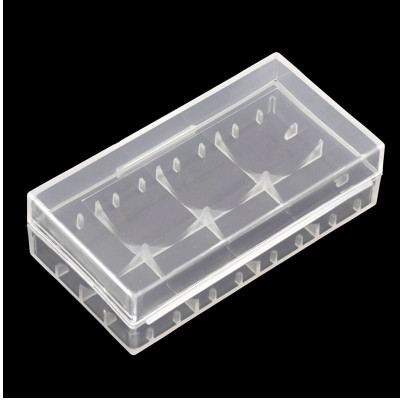 Transparent Waterproof 2 x 18650 Battery Portable Clear Plastic Storage Box (Pack of 2)