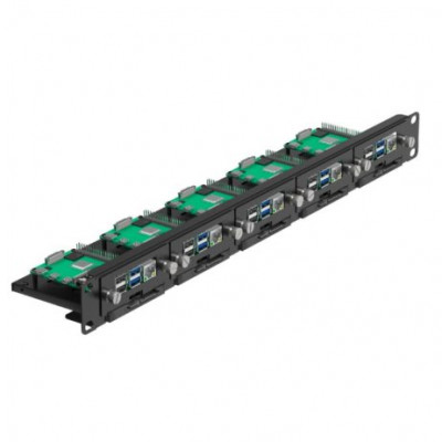 UCTRONICS 19 1U Raspberry Pi Rackmount, 2.5 SSD Bracket Hold Up to 5 Raspberry Pi 4B Boards UCTRONICS 19 1U Raspberry Pi Rackmount, 2.5 SSD Bracket Hold Up to 5 Raspberry Pi 4B Boards