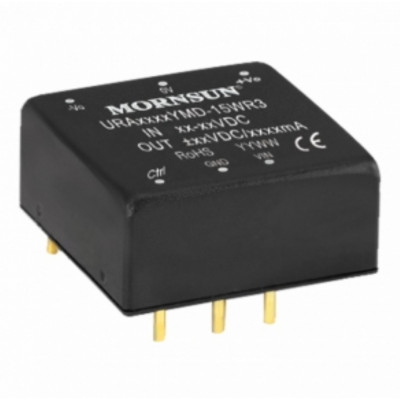 URA2412YMD-15WR3 Mornsun 24V to ±12V DC-DC Converter 15W Power Supply Module - DIP Package