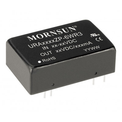 URA2412ZP-6WR3 Mornsun 24V to ±12V DC-DC Converter 6W Power Supply Module - DIP Package