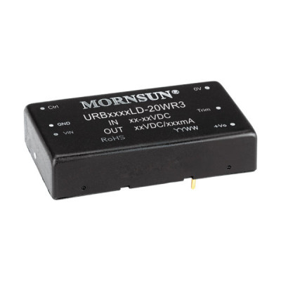 URB2412LD-20WR3 Mornsun 24V to 12V DC-DC Converter 20W Power Supply Module - Horizontal DIP Package URB2412LD-20WR3 Mornsun 24V to 12V DC-DC Converter 20W Power Supply Module - Horizontal DIP Package