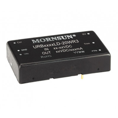 URB4805LD-20WR3 Mornsun 48V to 5V DC-DC Converter 20W Power Supply Module - Horizontal DIP Package URB4805LD-20WR3 Mornsun 48V to 5V DC-DC Converter 20W Power Supply Module - Horizontal DIP Package