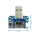 USB Adapter Board Male To Female Adapter Micro USB/Type-C Interface 4P 2.54mm