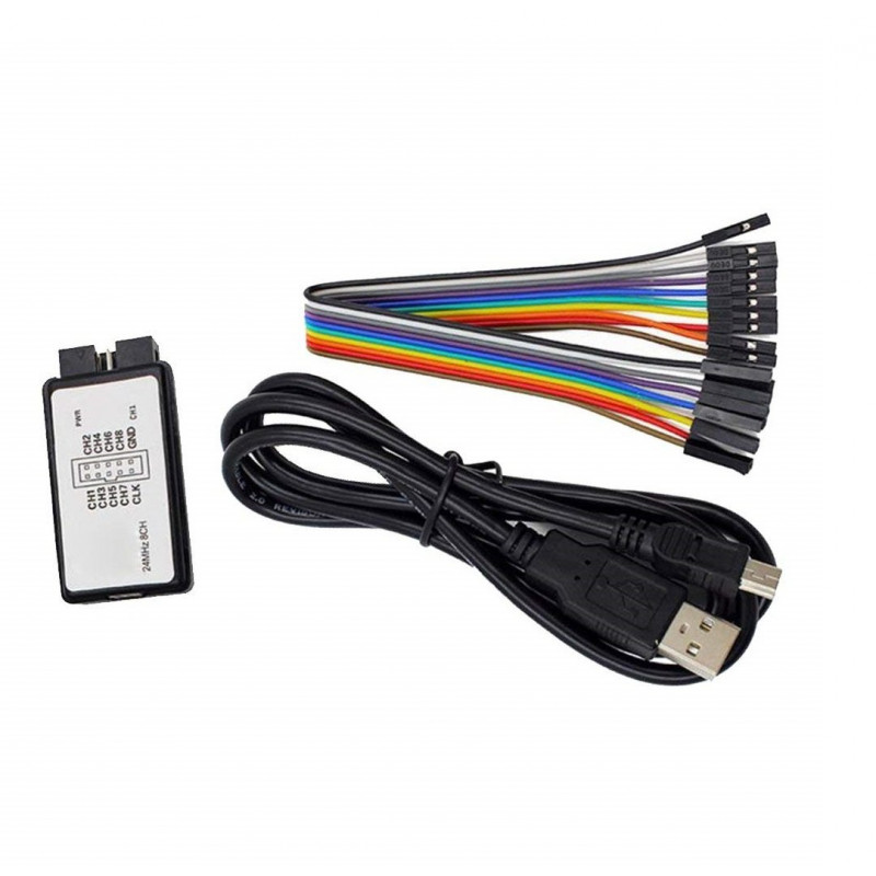 2pcs USB Logic Analyzer Device with USB Cable 24MHz 8CH 24MHz 8 Channel UART IIC SPI Debug for Arduino ARM FPGA M100 SCM 