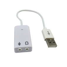 USB To 3.5mm Mic and Headphone Jack Stereo Headset Audio Adapter USB Sound Card 7.1