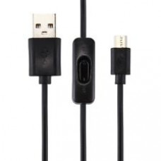 USB to Micro USB Cable 1.5 Meter Black With ON/OFF Switch Power Control For Raspberry Pi