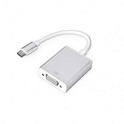 USB3.1 Type-C to VGA HD 1080P Converter Adapter with Silver Aluminum Case USB3.1 Type-C to VGA HD 1080P Converter Adapter with Silver Aluminum Case