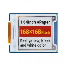 Waveshare 1.64inch square E-Paper Module (G) 168x168 Red/Yellow/Black/White