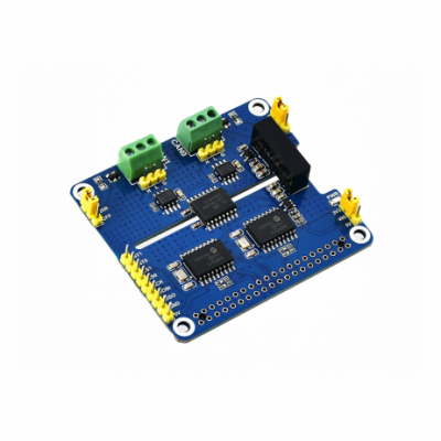 Waveshare 2-Channel Isolated CAN Bus Expansion HAT For Raspberry Pi, Dual Chips Solution, Stackable Design For Expanding Multiple CAN Channels, Raspberry Pi HAT