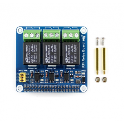 Waveshare 3 Channel Relay HAT Smart Home for Raspberry Pi 3 Waveshare 3 Channel Relay HAT Smart Home for Raspberry Pi 3