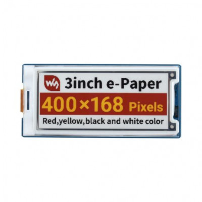 Waveshare 3inch E-Paper Display Module (G), 400168, Red/Yellow/Black/White Waveshare 3inch E-Paper Display Module (G), 400168, Red/Yellow/Black/White