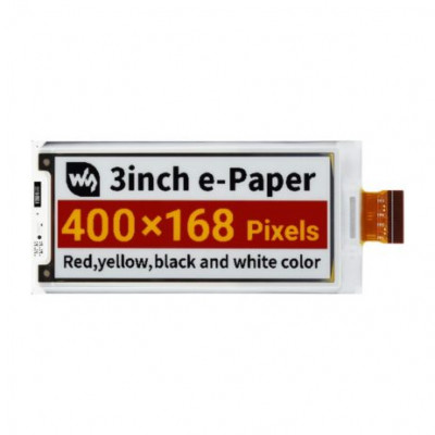 Waveshare 3inch e-Paper (G) raw display, 400x168, SPI Interface Waveshare 3inch e-Paper (G) raw display, 400x168, SPI Interface