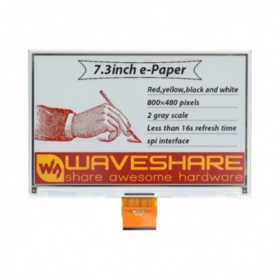Waveshare 7.3inch e-Paper (G) raw display 800480 SPI Interface Waveshare 7.3inch e-Paper (G) raw display 800480 SPI Interface
