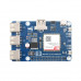 Waveshare Cat-1/GNSS HAT for Raspberry Pi, Based On SIM7670G module, Global Multi-band LTE 4G Cat-1 support, GNSS positioning, 3x USB 2.0 extended ports