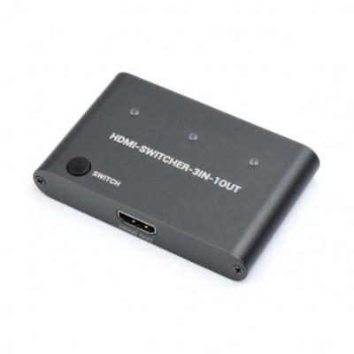Waveshare HDMI 4K Switcher, 3 In 1 Out, One-Click Switch Waveshare HDMI 4K Switcher, 3 In 1 Out, One-Click Switch