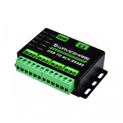 Waveshare Industrial USB TO 4Ch RS485 Converter, Multi Protection Circuits, Multi Systems Support, Aluminium Alloy Case Waveshare Industrial USB TO 4Ch RS485 Converter, Multi Protection Circuits, Multi Systems Support, Aluminium Alloy Case