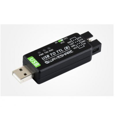 Waveshare Industrial USB TO TTL Converter, Original CH343G Onboard, Multi Protection and Systems Support Waveshare Industrial USB TO TTL Converter, Original CH343G Onboard, Multi Protection and Systems Support