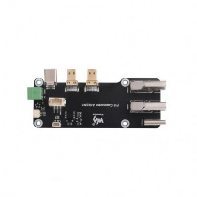 Waveshare Micro HDMI to HDMI Multifunctional Adapter, Compatible with Raspberry Pi 5 / 4B, Two Power Supply Methods, Supports Dual 4K Outputs